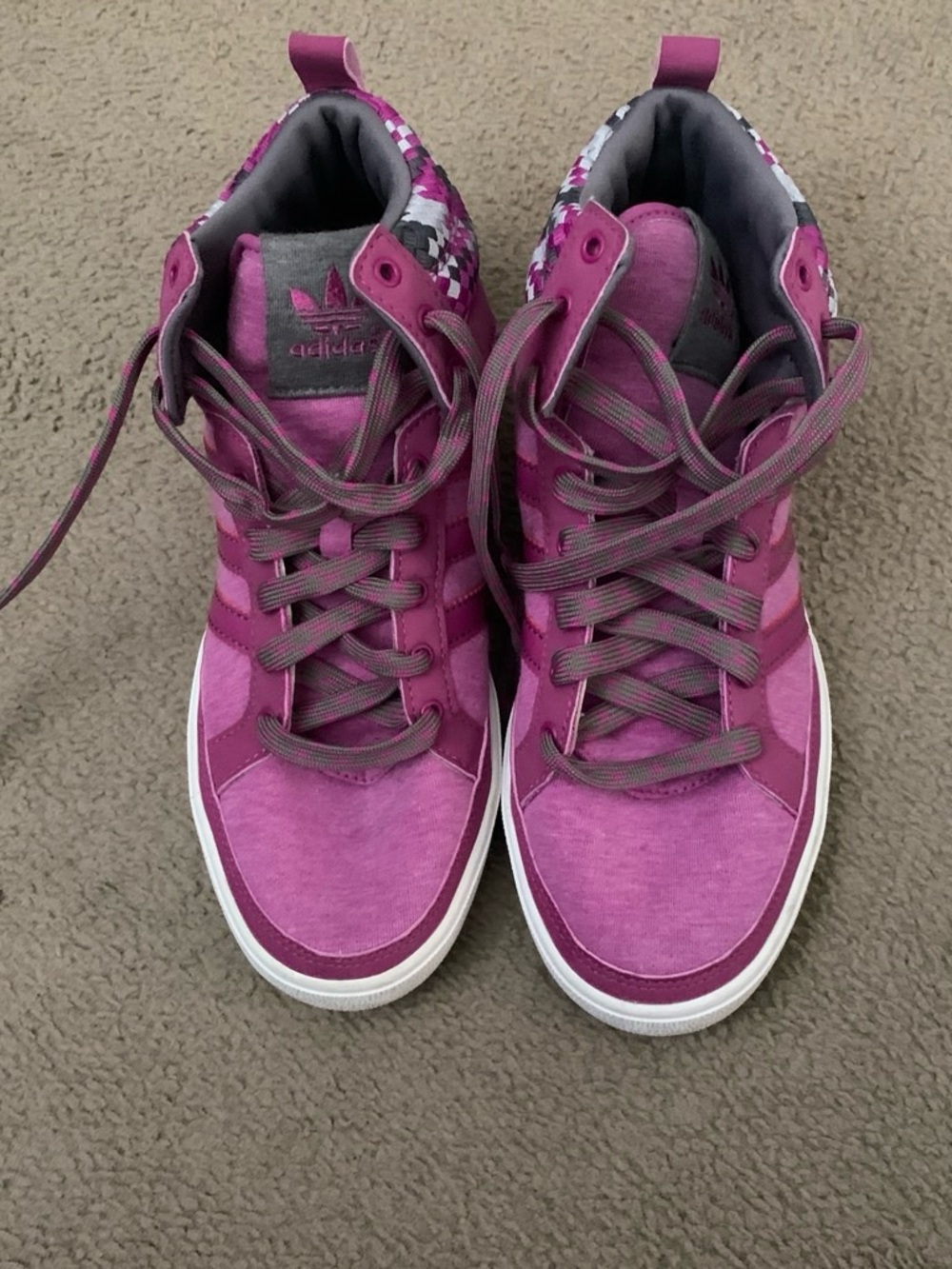 Adidas Women's Vintage Purple High-Top Sneakers